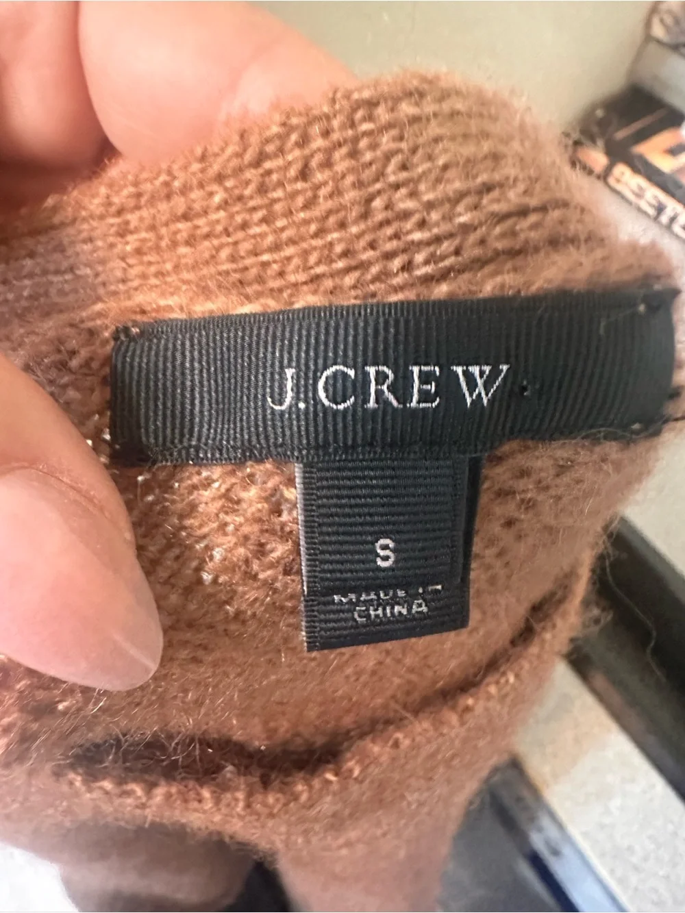 J. Crew Boatneck mohair wool blend Rust Button-Shoulder Women's Sweater s